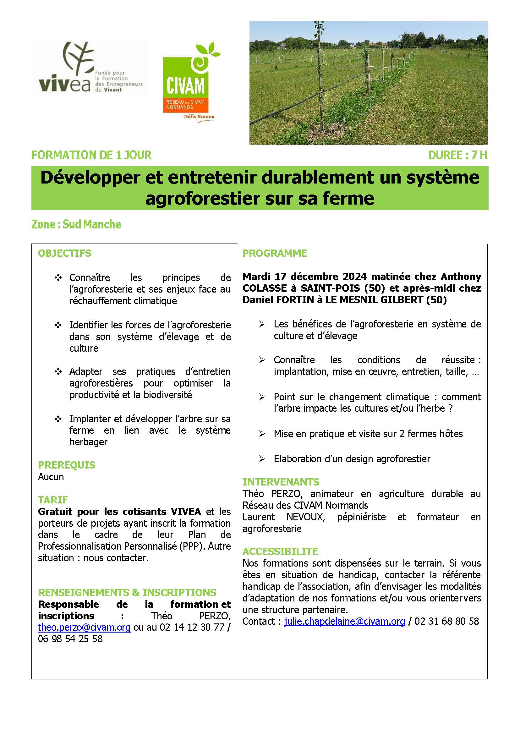 Formation agroforesterie Programme detaille 20241217